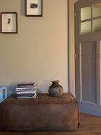 Pure Leren Poef - Cognac - Rodeo Bank, Ophalen, Minder dan 50 cm, 100 tot 125 cm, Leer