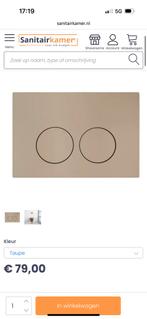 Geberit bedieningsplaat taupe NIEUW 2 stuks, Doe-het-zelf en Verbouw, Sanitair, Ophalen of Verzenden, Nieuw, Toilet