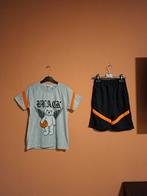 Grijs zwarte jongens zomer set maat 152, Kinderen en Baby's, Kinderkleding | Maat 152, Ophalen of Verzenden, Nieuw, Jongen, Setje