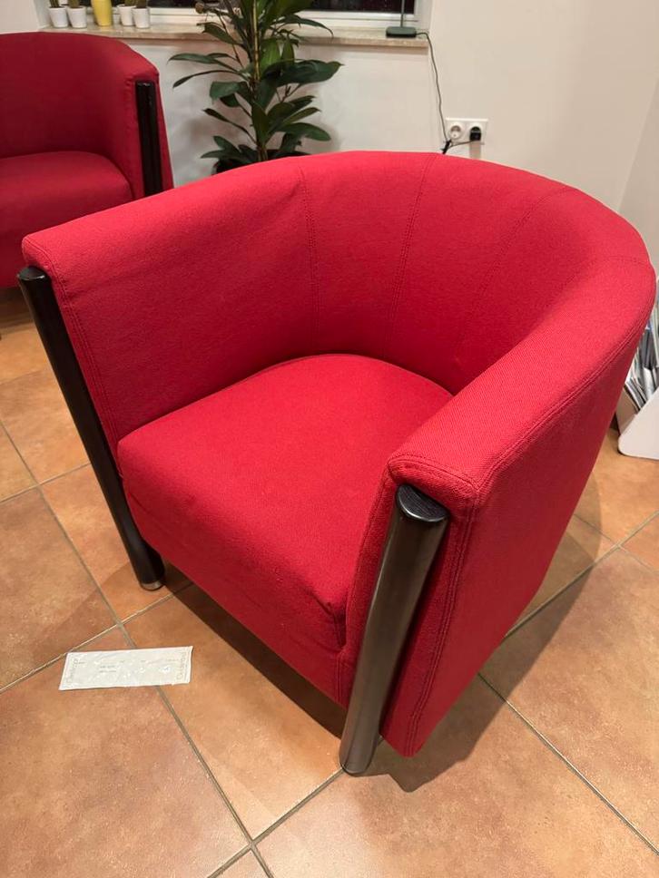 Twee fauteuils - Jan de Bouvrie - Gelderland, Huis en Inrichting, Fauteuils, Gebruikt, Hout, 75 tot 100 cm, Ophalen