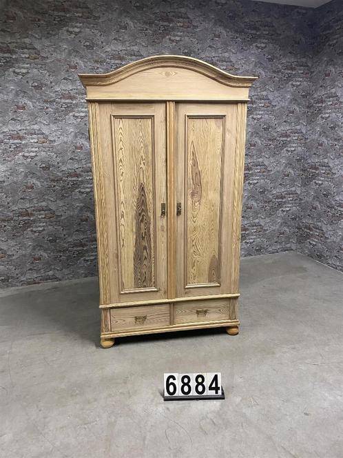 Antiek grenen kledingkast nr6884, Huis en Inrichting, Kasten | Kledingkasten, Zo goed als nieuw, 200 cm of meer, 100 tot 150 cm