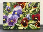 Schilderij Viooltjes  L.Meulendijks 1994 Amsterdam, Ophalen of Verzenden