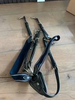 LJ Borsttuig met martingaal pony zwart/blauwe elastiek, Dieren en Toebehoren, Ophalen of Verzenden, Nieuw, Springen