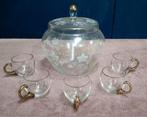 Vintage glazen bowlset / punchset, Ophalen, Gebruikt, Overige typen