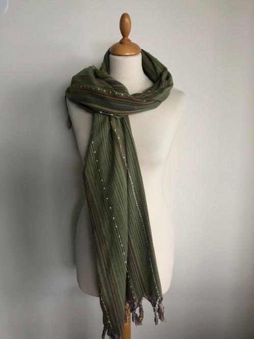 Groene sjaal, Kleding | Dames, Mutsen, Sjaals en Handschoenen, Gedragen, Sjaal, Verzenden