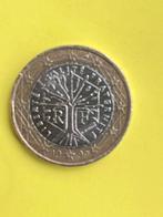 Geslagen voor de euro.  Misdruk.  Verzamelmunt, Ophalen, Frankrijk, 1 euro, Losse munt