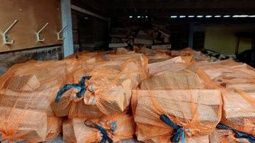 Netzakken beukenhout voor de openhaard. Droog !!! beschikbaar voor biedingen