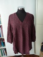 Leuke wijnrode vhals blouse met bloemdessin Ciso mt 42, Kleding | Dames, Maat 42/44 (L), Ciso, Ophalen of Verzenden, Zo goed als nieuw