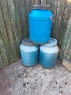 Kunststof Voertonnen - 2 stuks, Tuin en Terras, Regentonnen, Minder dan 75 liter, Ophalen, Gebruikt, Kunststof