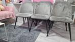 6x JYSK KOKKEDAL Eetkamerstoel Grijs Velvet, Huis en Inrichting, Stoelen, Ophalen, Zo goed als nieuw, Grijs, Vijf, Zes of meer stoelen