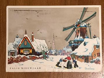 Zalig Nieuwjaar 1965. Illustrator Barbara beschikbaar voor biedingen