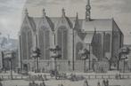 Ets Kloosterkerk Den Haag Gerrit van Giessen ca 1750, Antiek en Kunst, Ophalen of Verzenden