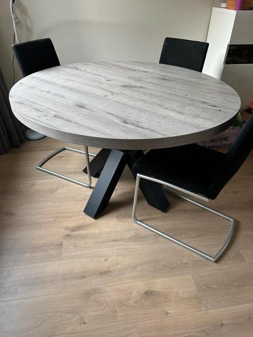 Ronde eettafel 130 cm, Huis en Inrichting, Tafels | Eettafels, Zo goed als nieuw, 100 tot 150 cm, Rond, Ophalen