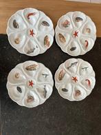 4 Porcelaine de Paris Collectie Antieke Oester borden,, Ophalen of Verzenden