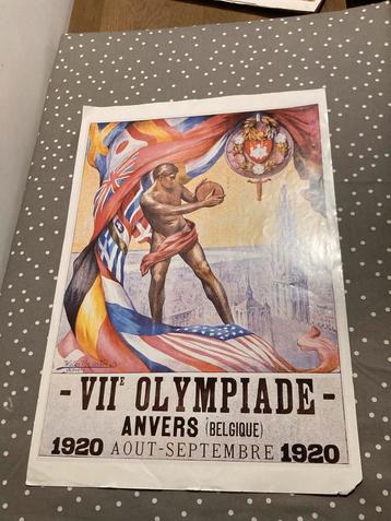 Olympische Spelen Antwerpen 1920 Vintage Poster 50x34cm beschikbaar voor biedingen