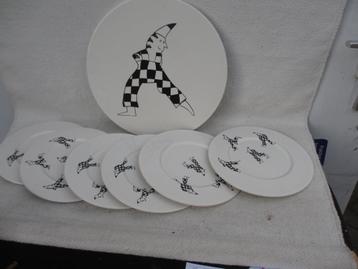 Birgit Stigter / ikea 1999 gebaks-SET schaal + bordjes ( 6x) beschikbaar voor biedingen