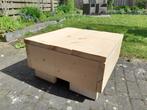 Steigerhouten bijzettafel, Ophalen, Minder dan 45 cm, Vierkant, Nieuw