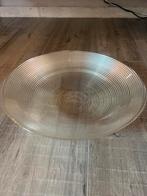 Vintage retro glazen design schaal geribbeld fruitschaal, Ophalen of Verzenden, Zo goed als nieuw, Rond, Glas