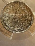10 cent 1892 ms65+ pcgs, Ophalen, Zilver, 10 cent, Koningin Wilhelmina