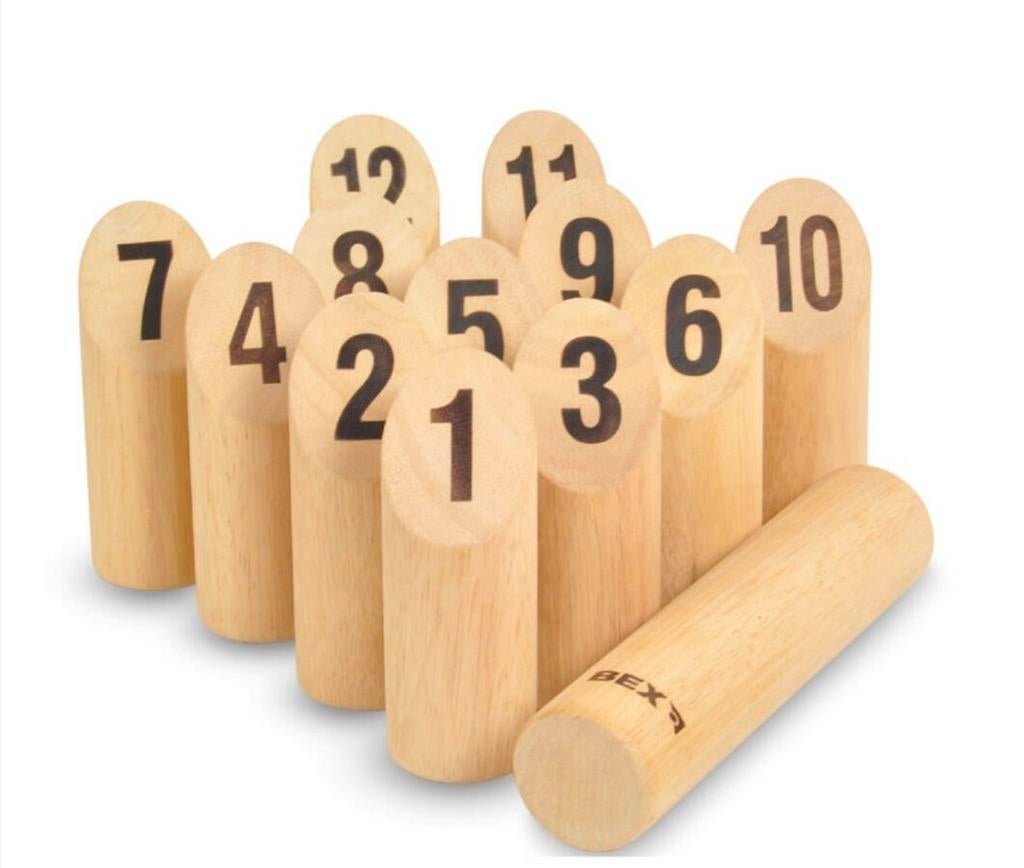 Kubb Fins werpspel in goede staat, Vijf spelers of meer, Ophalen of Verzenden, Gebruikt, Onbekend
