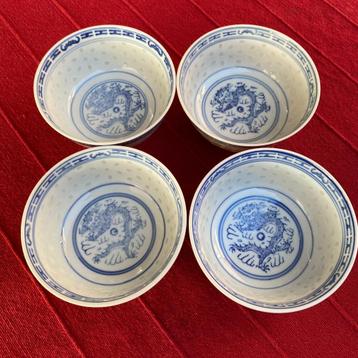 Vintage Chinese rijstkommetjes beschikbaar voor biedingen