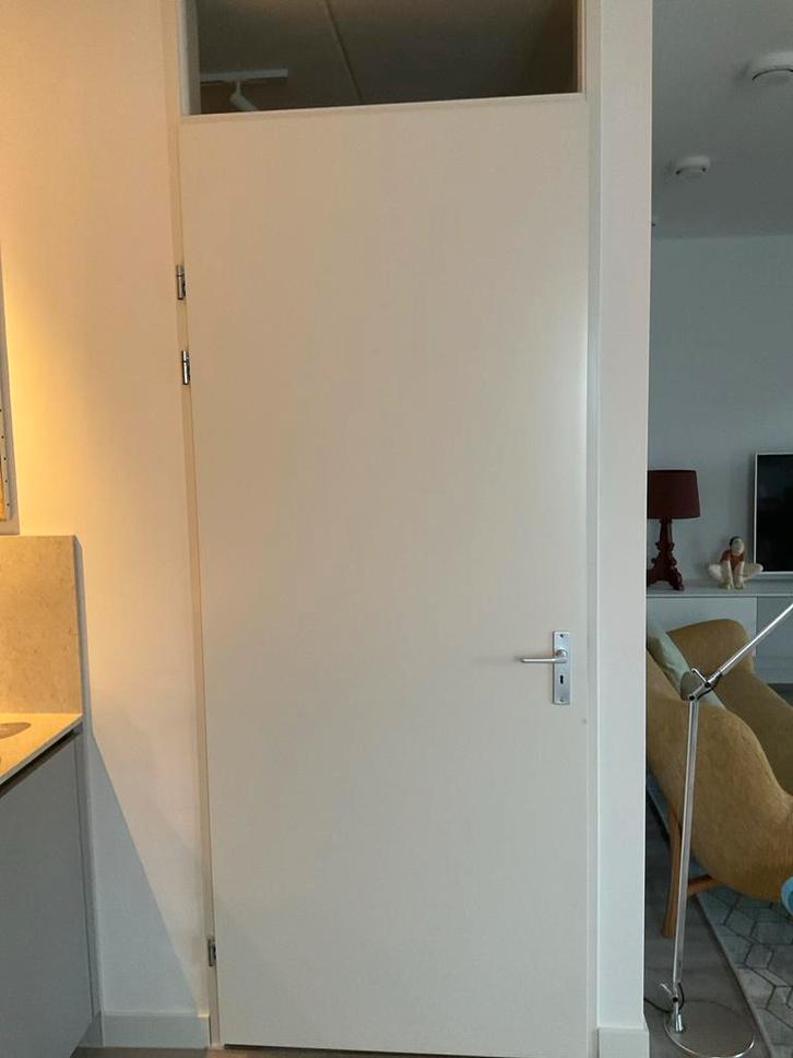Witte binnendeur - Zo goed als nieuw, Doe-het-zelf en Verbouw, Deuren en Horren, Zo goed als nieuw, Binnendeur, 215 cm of meer
