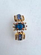 Oude Vintage Blauwe Ring, Sieraden, Tassen en Uiterlijk, Antieke sieraden, Ophalen, Ring