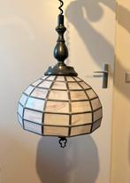 Glas in lood / tin, hanglamp, Huis en Inrichting, Lampen | Hanglampen, Ophalen, Gebruikt, Glas, Minder dan 50 cm