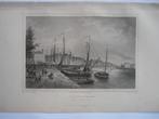 003 Amsterdam Oude Teertuinen Staalgravure 1860, Ophalen of Verzenden
