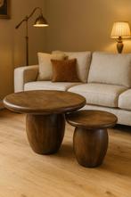 Salontafel 2-Delig bruin mango 50%Korting Direct/leverbaar
