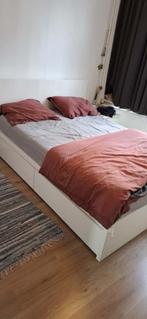 IKEA Beddenframe + lattenbodems, Huis en Inrichting, Ophalen, Gebruikt, Wit, Tweepersoons