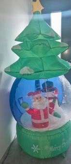 Opblaasbare kerstboom met kerstman/sneeuwpop en sneeuw, Diversen, Kerst, Ophalen of Verzenden, Zo goed als nieuw