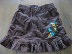 zgan bruin rib rokje met geborduurde bloemen , mt 92, Verzenden, Zo goed als nieuw, Meisje, Jurk of Rok