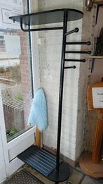 Zwarte kapstok met hoedenplank en schoenrek, Huis en Inrichting, Woonaccessoires | Kapstokken, Gebruikt, Metaal, 150 tot 200 cm