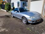 Mazda MX-5 NBFL 1.8l 2002 ZilverGrijs met zwarte hardtop, Auto's, Mazda, 145 pk, Achterwielaandrijving, Zwart, Cabriolet