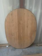 Houten Tafelblad - Rond/Ovaal, Huis en Inrichting, Tafels | Eettafels, Ophalen, Gebruikt, 100 tot 150 cm, Tot twee personen