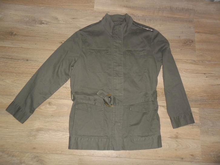 Saint Tropez Groene Zomerjas Met Rits en Knopen Maat L NIEUW, Kleding | Dames, Jassen | Zomer, Nieuw, Maat 42/44 (L), Groen, Ophalen of Verzenden