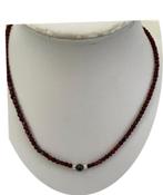 prachtige donkere granaat ketting, Sieraden, Tassen en Uiterlijk, Kettingen, Nieuw, Ophalen of Verzenden, Steen of Mineraal, Met edelsteen