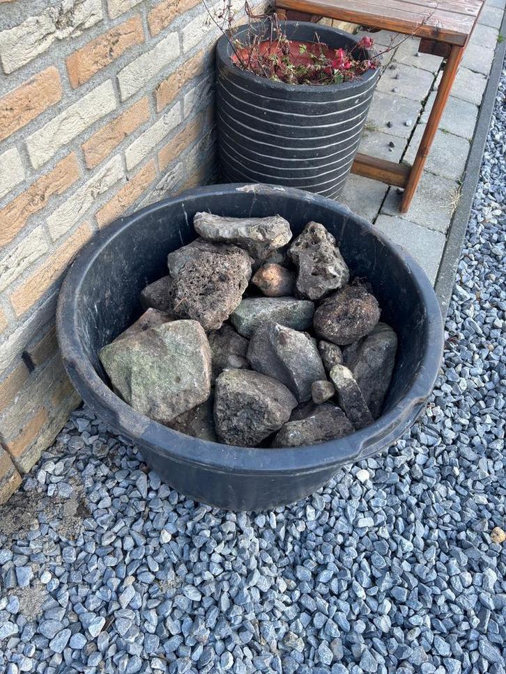 Keien groot en klein - sierstenen, Tuin en Terras, Grind, Keien en Split, Gebruikt, Kei, Antraciet, Ophalen