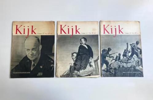 Kijk - Tijdschrift - Jaargang 1945 - Diverse exemplaren, Verzamelen, Militaria | Tweede Wereldoorlog, Overige soorten, Boek of Tijdschrift