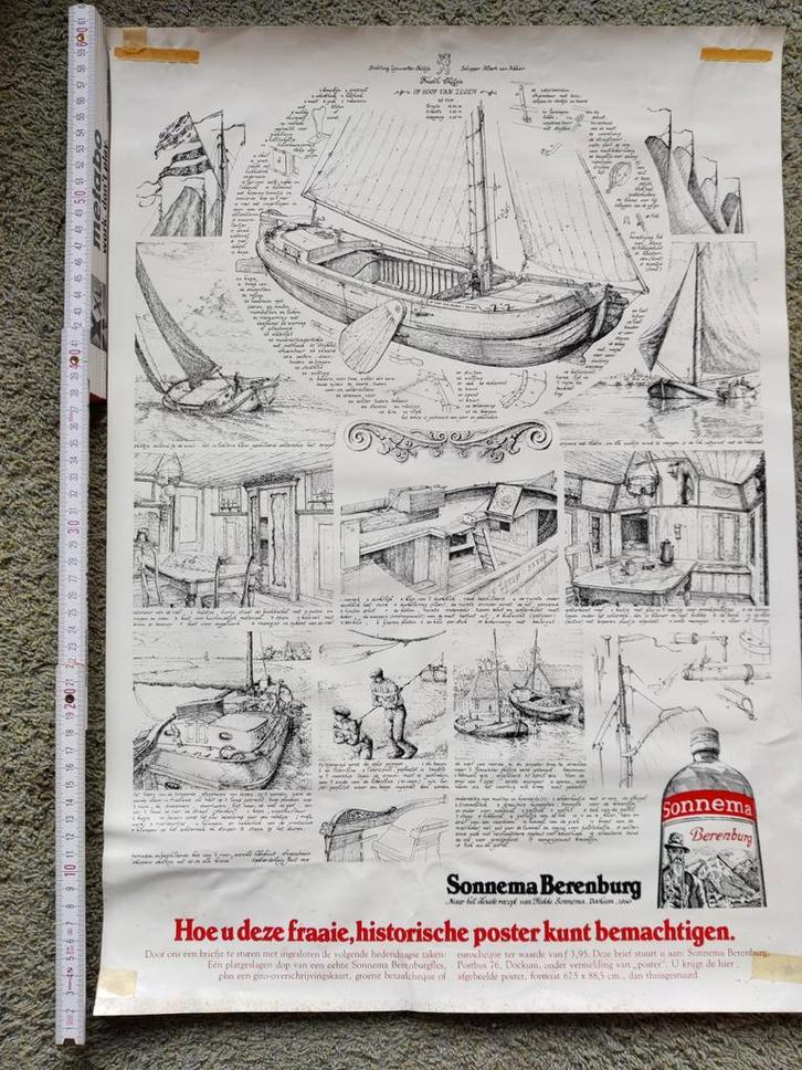 Sonema Berenburg Reclame Poster, Antiek en Kunst, Kunst | Overige Kunst, Ophalen