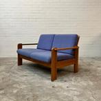 Vintage design bank jaren 60 grenen hout deens design, Ophalen, Gebruikt, Tweepersoons, 75 tot 100 cm