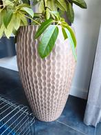 2 plantenpotten | 90x45 en 66x30 | lichtbruin, Tuin en Terras, Bloempotten, Ophalen, 40 cm of meer, Rond, Tuin