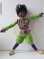 Authentieke V&D etalage zwarte Piet pop - 60cm, groen/paars, Diversen, Verzenden, Zo goed als nieuw