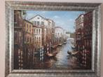 Groot schilderij R.Young Venetië lijst 143 x 113 cm, Antiek en Kunst, Ophalen