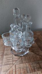 Antiek Kristallen Crevetset - 5 Delig, Ophalen of Verzenden