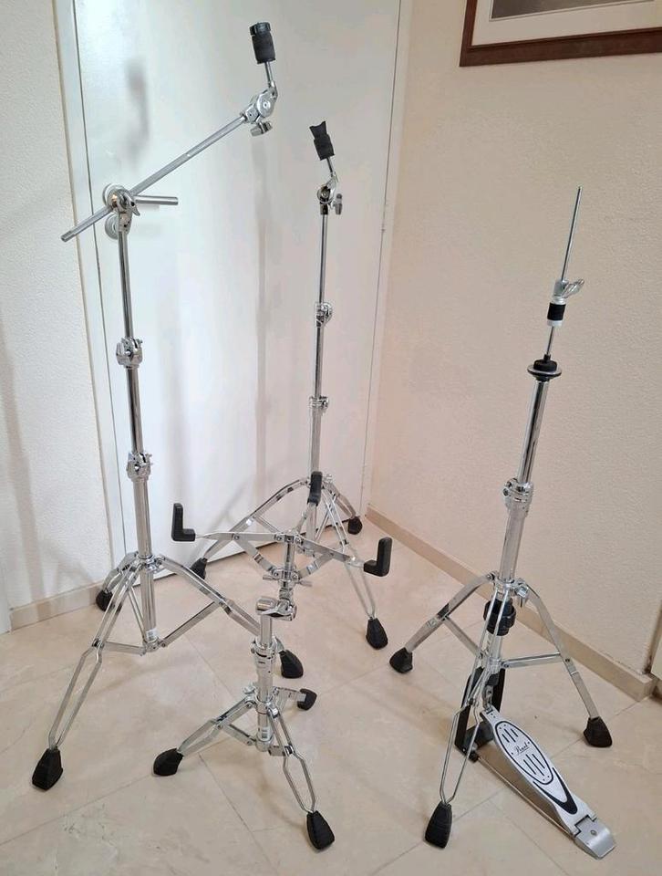 Pearl 900 series hardware set standaards hardwareset stands, Muziek en Instrumenten, Standaards, Gebruikt, Instrumentstandaard