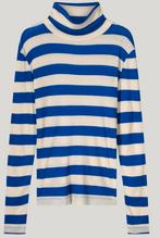 Summum top turtle neck streep royal blue L, Summum, Maat 42/44 (L), Lange mouw, Verzenden