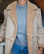 Stoere beige lange  lammy coat S., Ophalen of Verzenden, Nieuw, Bruin