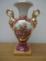 Schitterende Amphoor vaas van Limoges France met bladgoud, Ophalen of Verzenden, Zo goed als nieuw, Porselein, Overige typen